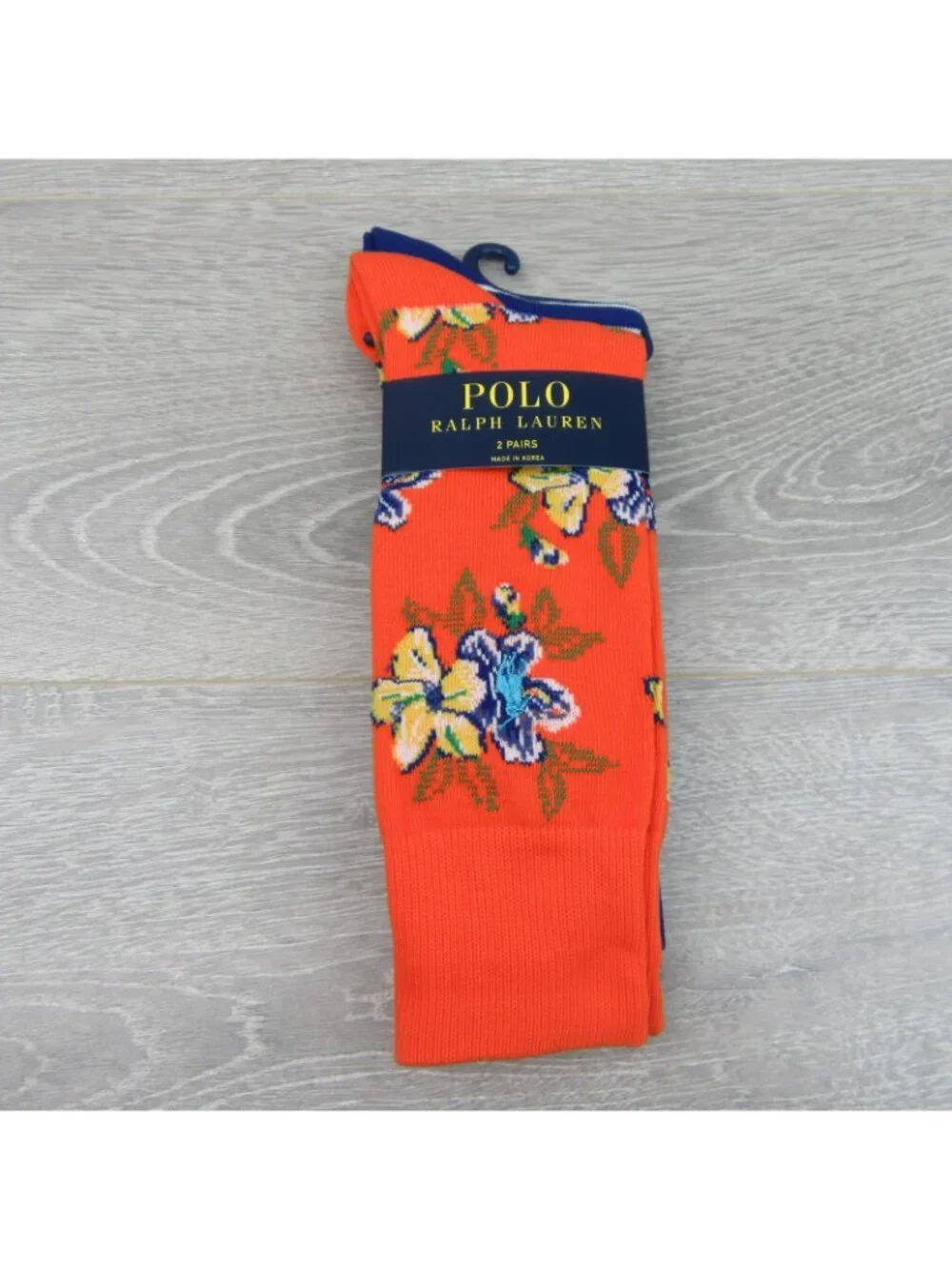 Polo Ralph Lauren Tropical Floral & Stripe Socks Men's Size 6-12.5 (2 PAIRS) NEW